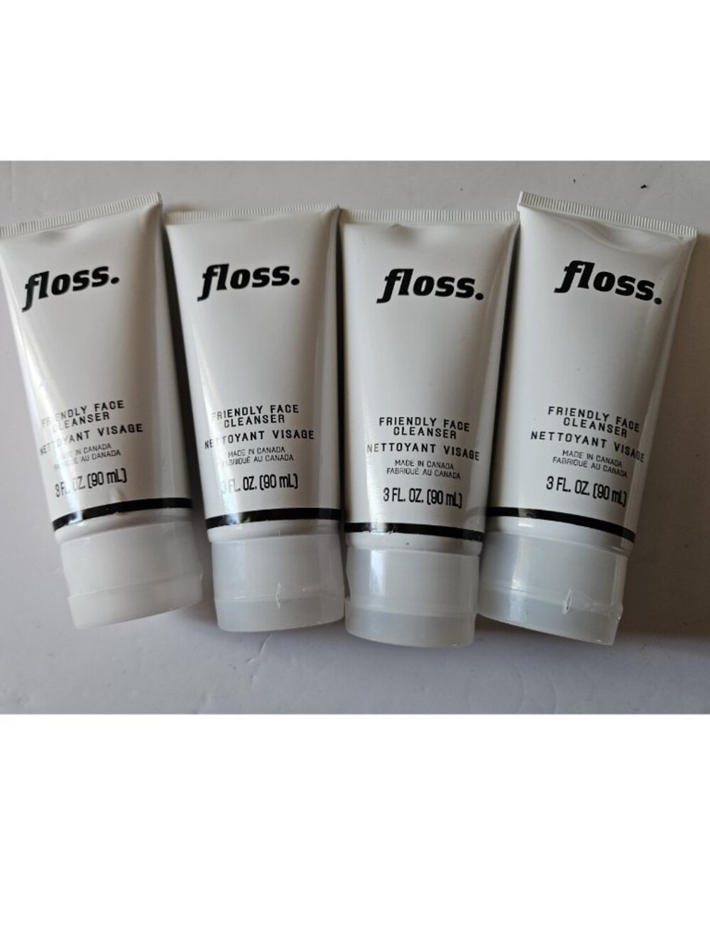 Lot of 4 Floss Beauty Friendly Face Cleansers | 3 fl. oz. / 90 mL Each (Made in